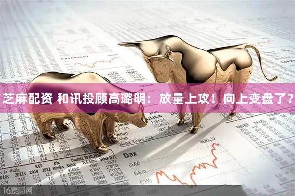 芝麻配资 和讯投顾高璐明：放量上攻！向上变盘了？