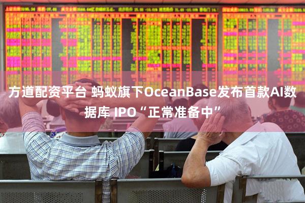 方道配资平台 蚂蚁旗下OceanBase发布首款AI数据库 IPO“正常准备中”